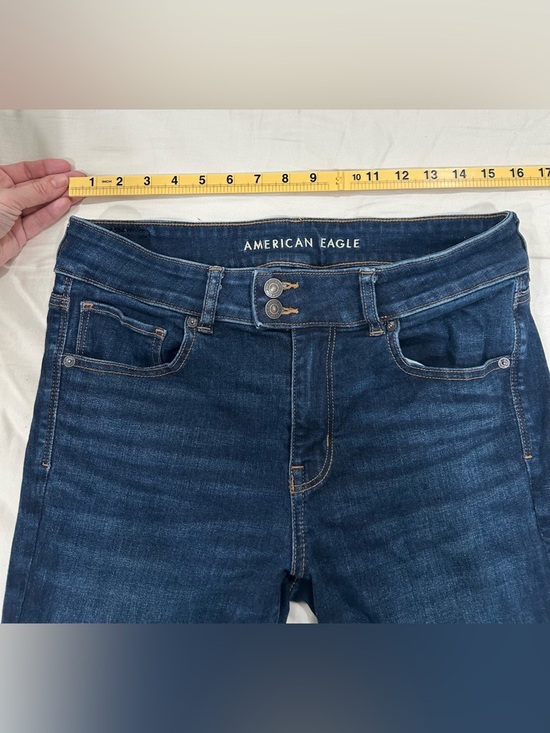 American Eagle Next Level Stretch Jeans Women’s Size 12 Dark Wash Flare Bootcut - Picture 5 of 7